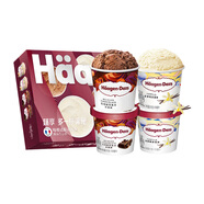 哈根達(dá)斯（Haagen-Dazs）冰淇淋超值盡享禮盒裝 (香草味*2/比利時巧克力*2) 100ml*4