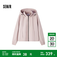 Semir防護(hù)外套|商場(chǎng)同款森馬外套女三防防風(fēng)拼色2024秋季新款寬松夾克 紫紅60270 M 160/84A