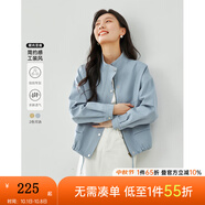 梵希蔓卡其色休閑時(shí)尚工裝風(fēng)短外套2025年春季新款寬松設計感上衣 M3976 藍色 XL