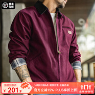 馬登工裝底特律獵裝夾克男美式復古J001巴恩風翻領谷倉外套秋季新款 火龍果色 【安可拉紅/衣服男裝】 2XL