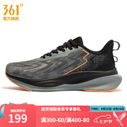 361度男鞋運動(dòng)鞋秋季新款361度男緩震跑鞋 石墨灰/曜石黑 39