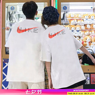 耐克（NIKE）男裝女裝 夏季情侶裝印花透氣運動(dòng)服答題卡全對中高考滿(mǎn)分短袖T恤 熱售/全棉親膚滿(mǎn)分/曬圖退5 L (175/92A)