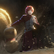 班達(dá)熊我愛羅cos服周邊火影忍者動(dòng)漫服裝cosplay風(fēng)之國五代風(fēng)影二次元 我愛羅cos服+葫蘆包+假發(fā) S(身高160-165)