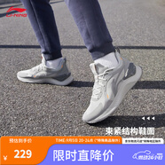 李寧越影ELEMENT丨跑步鞋男女同款透氣減震跑鞋輕便軟底運(yùn)動(dòng)鞋子 微晶灰(047男款)-3 39