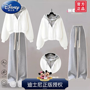 迪士尼（Disney）10歲女孩秋裝套裝11女童春秋13衣服12到15大童女裝2025新款初中生 白灰上衣+灰褲【又酷又颯的女大 155 (適合身高150-155cm 建議80-9