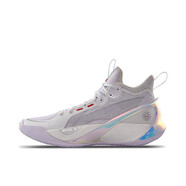 李寧（LI-NING）音速10ULTRA一體織?絲輕量回彈減震比賽鞋籃球鞋AB 標(biāo)準(zhǔn)白紫外光 標(biāo)準(zhǔn)白ABAS145-1 39