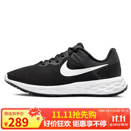 耐克NIKE女跑步鞋REVOLUTION6運動鞋DC3729-003黑白35.5