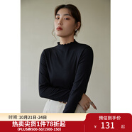 獨束大碼女裝【發(fā)熱防靜電】百搭打底衫女顯瘦秋冬新款胖mm針織衫 靜謐黑 XL