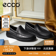 愛(ài)步（ECCO）樂(lè )福鞋男 軟底輕盈一腳蹬豆豆鞋 S 輕巧莫克540514 黑色43