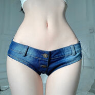 性感牛仔褲超短裙qq趣內褲夜店女郎短褲激情戶(hù)外情調網(wǎng)紅主播服裝 均碼適合80-120斤 牛仔短褲