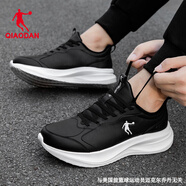 喬丹男鞋運(yùn)動(dòng)鞋男鞋2025秋季新款網(wǎng)鞋透氣輕便跑步鞋男士冬季休閑鞋子 黑色/喬丹白/電掣灰-224B 皮面加絨 40