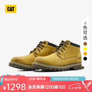 CAT卡特工裝靴馬丁靴牛皮鞋子男士防滑短靴商場(chǎng)同款男靴DOUB七夕禮物 黃色 41