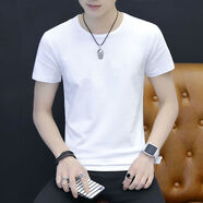 七匹狼狼影純棉短袖t恤男潮流男裝夏季新款上衣半袖汗衫男士體恤帥衣服 101白 XL 128-140斤