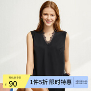 AMII七夕禮物職業(yè)西服套裝女春夏新款休閑外套時(shí)尚西裝兩件套 黑色(吊帶背心) L (165)