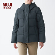 無印良品 MUJI 女式 不易沾水 羽絨風帽夾克衫 BDC14C0A 黑色 S