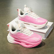 李寧（LI-NING）李寧赤兔8pro哪吒9魔童碳板跑鞋秋冬季運動(dòng)學(xué)生兒童防滑跑步鞋 211皮面-櫻花粉 39