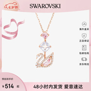 施華洛世奇（SWAROVSKI）項(xiàng)鏈女 粉鉆天鵝女士項(xiàng)鏈七夕情人節(jié)禮物送女友5473024