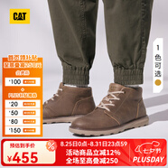 CAT卡特馬丁靴工裝靴男鞋牛皮休閑通勤新復古回潮高幫皮靴P725612 淺褐色 41