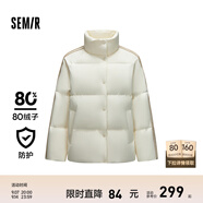森馬羽絨服女秋冬季中長款新復(fù)古回防風防雨撞色美式復(fù)古夾克 新升級版 流云白-白色10501 2XL