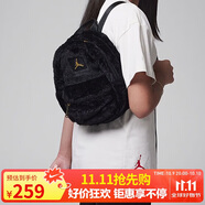 Jordan女子喬丹 毛絨包 迷你小容量 雙肩包HV8004-010黑金 均碼