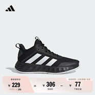 adidas OWNTHEGAME 2.0低幫團隊款實戰(zhàn)運動籃球鞋男子阿迪達斯 黑/白   44