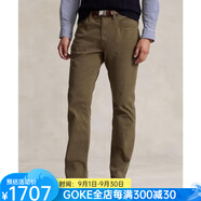 拉夫勞倫（POLO RALPH LAUREN）男士Varick修身直筒牛津斜紋棉布褲舒適棉質(zhì)長褲通勤褲15885845 Defender Green 40 x30