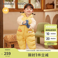 巴拉巴拉balaOne童裝兒童羽絨服連體衣2025冬裝哈衣爬服萌趣208425120204