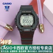 卡西歐（CASIO） 男表女表卡西歐手表男女情侶表學生時尚運動表太陽能雙顯電子表 LWS-2200H-1AVPF動感酷黑-計步