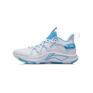 李寧（LI-NING）閃擊team男新款低幫團隊實戰(zhàn)耐磨防滑緩震比賽籃球鞋AB 標準白/月白藍091 39