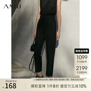 AMII2025職業(yè)西服套裝女夏季新款休閑外套時(shí)尚西裝兩件套 黑色（西褲） L (165)