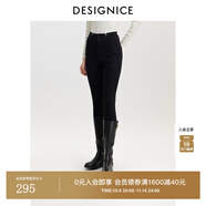 迪賽尼斯2025年冬季新款通勤氣質(zhì)顯瘦小腳褲百搭高腰水洗牛仔褲女 牛仔黑 S