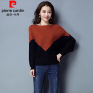 皮爾卡丹2025春秋季新款韓版寬松毛衣短款長(zhǎng)袖套頭蝙蝠袖針織打底衫女裝潮 桐鄉(xiāng)濮院清河大朗-焦糖色 L