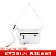 BAGSMART斜挎包戶(hù)外背包男士挎包小眾女運動(dòng)單肩包女生包包郵差包男生禮物 白色