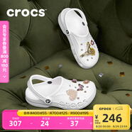 卡駱馳crocs七夕禮物洞洞鞋貝雅男鞋女鞋輕便耐磨一腳蹬拖鞋休閑鞋|10126 白-100 44 (280mm)