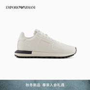 EMPORIO ARMANI/阿瑪尼官方旗艦新款男士輕戶(hù)外低幫運動(dòng)休閑鞋秋季 00894-米白色 41