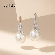 Qlady仿珍珠耳環(huán)女氣質高級感銀飾耳墜耳釘2025年耳飾生日禮物送老婆