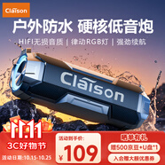 CLAISONT9藍牙音箱高音質(zhì)防水音響重低音炮戶外便攜式超長續(xù)航桌面家用可插卡無線音箱 錆色
