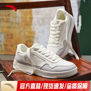 安踏（ANTA）板鞋運(yùn)動(dòng)休閑板鞋夏季新款百搭休閑鞋子 象牙白/積云灰-4 39