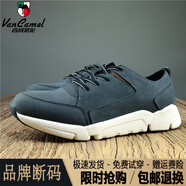 西域駱駝（VANCAMEL）秋冬季不臭腳英式戶外休閑皮鞋撿漏頭層牛皮打蠟真皮運動男鞋 69812灰色 皮鞋碼/官方店旗艦新 40