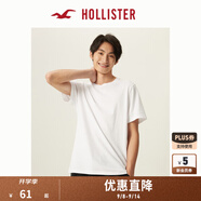 HOLLISTER24夏款經(jīng)典小海鷗情侶基礎款短袖T恤男裝女裝KI324-4042 白色 M (180/100A)