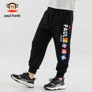大嘴猴（paul frank）童裝兒童長(cháng)褲2025春秋款舒適休閑男女童運動(dòng)褲 16AF黑色 140