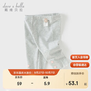 戴維貝拉女童打底褲小童寶寶彈力褲子夏裝兒童洋氣七分褲