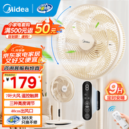 美的（Midea）電風(fēng)扇落地扇家用大風(fēng)量 遠距強風(fēng)電扇 立式輕音節能可定時(shí)降溫 【7葉觸屏+遙控】白色三段高度