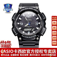 卡西歐（CASIO） 男表女表卡西歐手表男女情侶表學(xué)生時(shí)尚運(yùn)動(dòng)表太陽能雙顯電子表 太陽能表：AQ-S810W-1A黑騎士