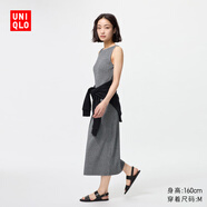 優(yōu)衣庫女裝針織Bra連衣裙無袖裙子氣質(zhì)收腰25秋冬新款480636 08 深灰色 XS /150/76
