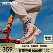 斯凱奇（Skechers）七夕禮物男鞋拼接厚底老爹鞋情侶鞋休閑運動(dòng)熊貓鞋237153 灰褐色/自然色/TPNT 41