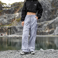 JEEP SPIRIT吉普 防水耐磨戶外工裝褲運動徒步登山長褲 淺云灰 L