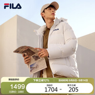 FILA 斐樂(lè)官方男子羽絨服冬季時(shí)尚休閑連帽保暖上衣外套
