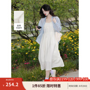 茵曼（INMAN）章若楠同款歐若風(fēng)天絲薄開衫女裝襯衫2025夏季新品長袖襯衣 吊帶裙田園杏-18322336 M