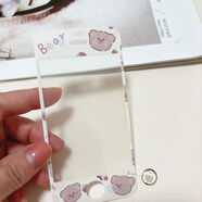 貝繪繪蘋(píng)果5Se手機殼4S硅膠全包7plus可愛(ài)7卡通女iPhone8plus鋼化彩膜6s 小熊+送指紋貼 iPhone6S